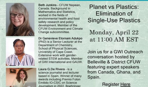 Register now for 22 April Earth Day Webinar: Planet vs. Plastics: Elimination of Single-Use Plastics